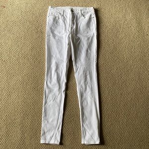 Old navy rockstar super skinny high rise white denim